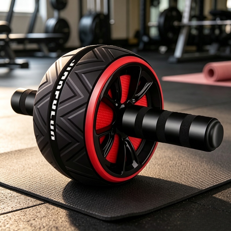Sports Equipment At Home - عجلة تمارين البطن غير القابلة للانزلاق،
